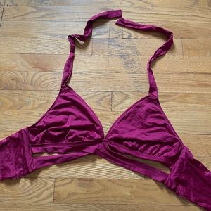 Maroon/Pink Halter Bikini top